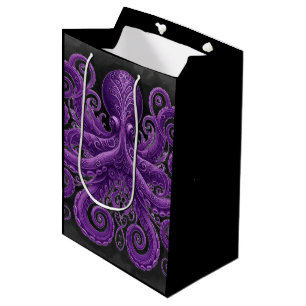 Lila Krake Victorian Steampunk Mittlere Geschenktüte