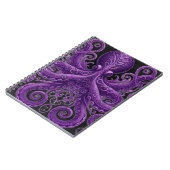 Lila Krake Victorian Steampunk  Notizblock (Linke Seite)