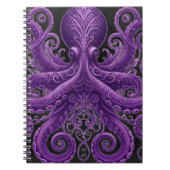 Lila Krake Victorian Steampunk  Notizblock (Vorderseite)