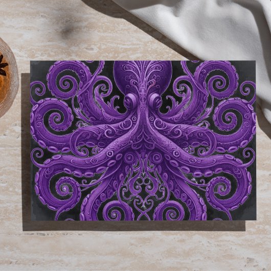 Lila Krake Victorian Steampunk  Seidenpapier