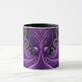 Lila Krake Victorian Steampunk  Tasse (Zentrum)