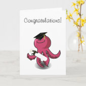 Lila Kraken-Absolvent Karte (Gelbe Blume)