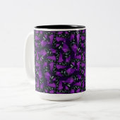 Lila Kraken-Kaffee-Tasse Zweifarbige Tasse (Vorderseite Links)