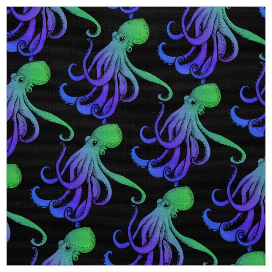 Lila Kraken Stoff (Muster)