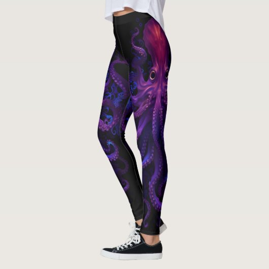 Lila Kraken Tentacles Ozeanmonster Kratopus Leggings (Links)