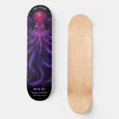 Lila Kraken Tentacles Ozeanmonster Kratopus Skateboard (Vorderseite)