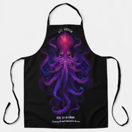 Lila Kraken Tentacles Tintenfisch Monster Octopus Schürze
