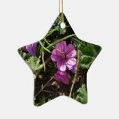 Lila Kranesbill Keramik Ornament (Rechts)