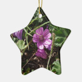 Lila Kranesbill Keramik Ornament (Links)