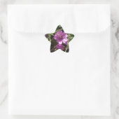 Lila Kranesbill Stern-Aufkleber (Tasche)
