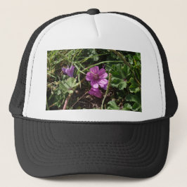 Lila Kranesbill Truckerkappe