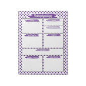 Lila Krankenpflege - Vorlage für Pathophysiologie Notizblock (Rotiert)