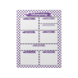 Lila Krankenpflege - Vorlage für Pathophysiologie Notizblock