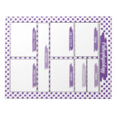 Lila Krankenpflege - Vorlage für Pathophysiologie Notizblock (Vorderseite)