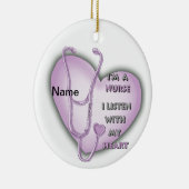 Lila Krankenschwester Keramik Ornament (Rechts)