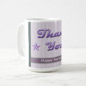 Lila Krankenstreifen Kaffeetasse (Vorderseite Links)