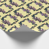 Lila Kranz der Wasserfarbe Geschenkpapier (Ecke)