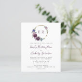 Lila Kranz-Monogramm QR-Hochzeit (Stehend Vorderseite)
