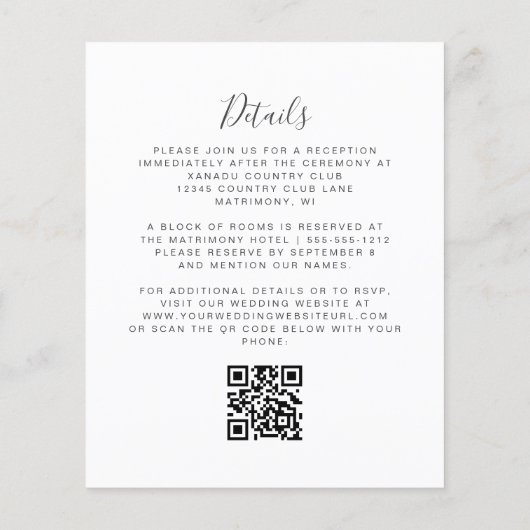 Lila Kranz-Monogramm QR-Hochzeit (Rückseite)