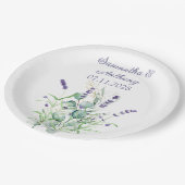 Lila Kräuterpflanze Pappteller (Schrägansicht)