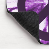 Lila Krawatte-Färbung mit Friedenszeichen Mousepad (Ecke)