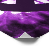 Lila Krawatte-Färbung mit Friedenszeichen Poster (Ecke)