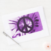 Lila Krawatte-Färbung mit Friedenszeichen Rechteckiger Aufkleber (Umschlag)