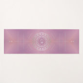 Lila Krawatte, Silver Floral Mandala, Ausrichtung Yogamatte (Vorderseite (Horizontal))