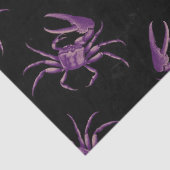 Lila Krebse auf Black Decoupage Seidenpapier (Detail)