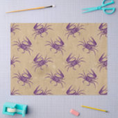 Lila Krebse auf Tan Decoupage Seidenpapier (Basteln)