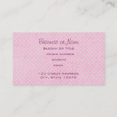 Lila Kreis auf rosa Polka-Punkte Visitenkarte (Rückseite)