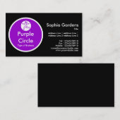 Lila Kreis - Schwarz Visitenkarte (Vorne/Hinten)