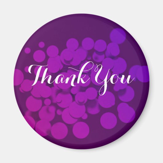 Lila Kreise Abstrakter Hintergrund Vielen Dank Magnet (Vorne)