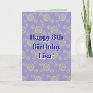 Lila Kreise, Geburtstag Karte