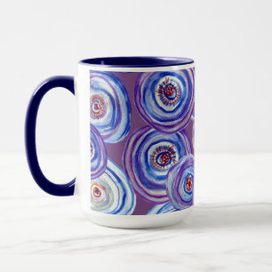 Lila Kreise Kombitasse Tasse