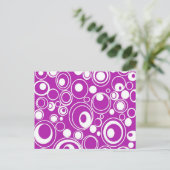 Lila Kreise Postkarte (Stehend Vorderseite)