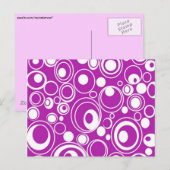Lila Kreise Postkarte (Vorne/Hinten)