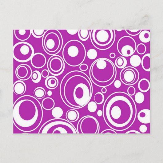 Lila Kreise Postkarte (Vorderseite)