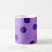 Lila Kreise und Gemusterte Punkte Kaffeetasse (Mittel)