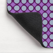 Lila Kreise und Quadratmuster Mousepad (Ecke)