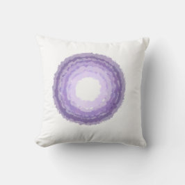 Lila kreisförmige Kissenkonstruktion mit Aquarellf Kissen