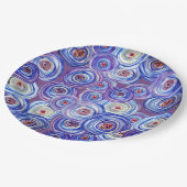 Lila Kreisläufe für kundenspezifische PapierTeller (Schrägansicht)