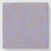 lila Kreisquadrate Steinuntersetzer (Vorderseite)
