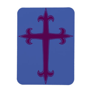 Lila-Kreuz-Entschiedenheits- und Advent-Andachtsku Magnet