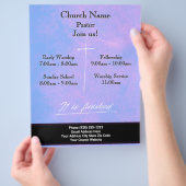 Lila Kreuz Es ist fertig Ostern Mitglied unseres D Flyer (Hand)