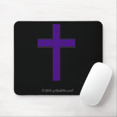 Lila Kreuz gotGod316.com? Mousepad (Mit Mouse)