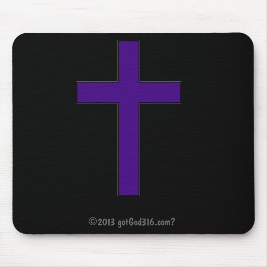 Lila Kreuz gotGod316.com? Mousepad (Vorne)