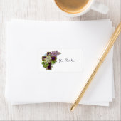 Lila Kreuz mit Blume Adressaufkleber (Insitu)