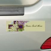 Lila Kreuz mit Blumen Autoaufkleber (Auf Auto)