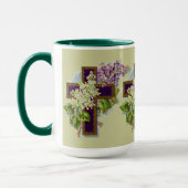 Lila Kreuz mit Blumen Tasse (Links)